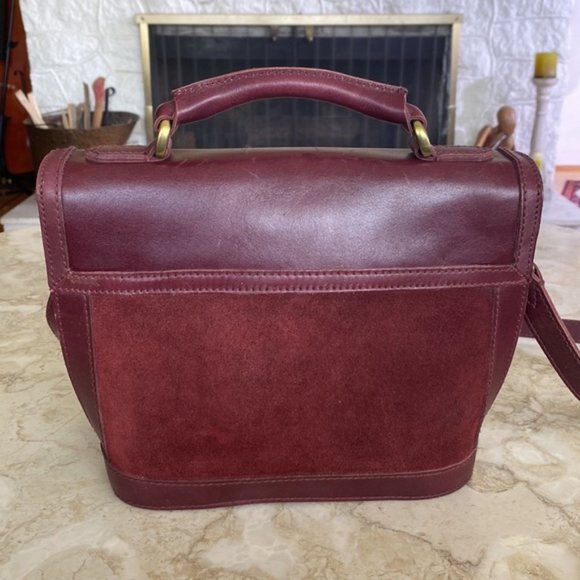 Madewell Burgundy Leather Doctors Satchel Shoulder Bag - Picture 3 of 10